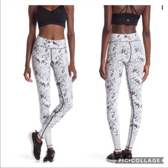 Vimmia leaf jacquard print full length leggings M - Picture 1 of 8